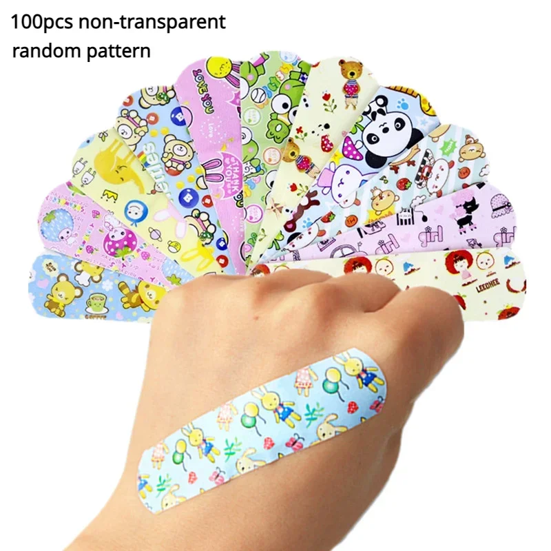 100 uds/120 Uds tirita de dibujos animados transparente no transparente disponible Kawaii yeso vendaje para heridas parche vendajes adhesivos - imagen 3
