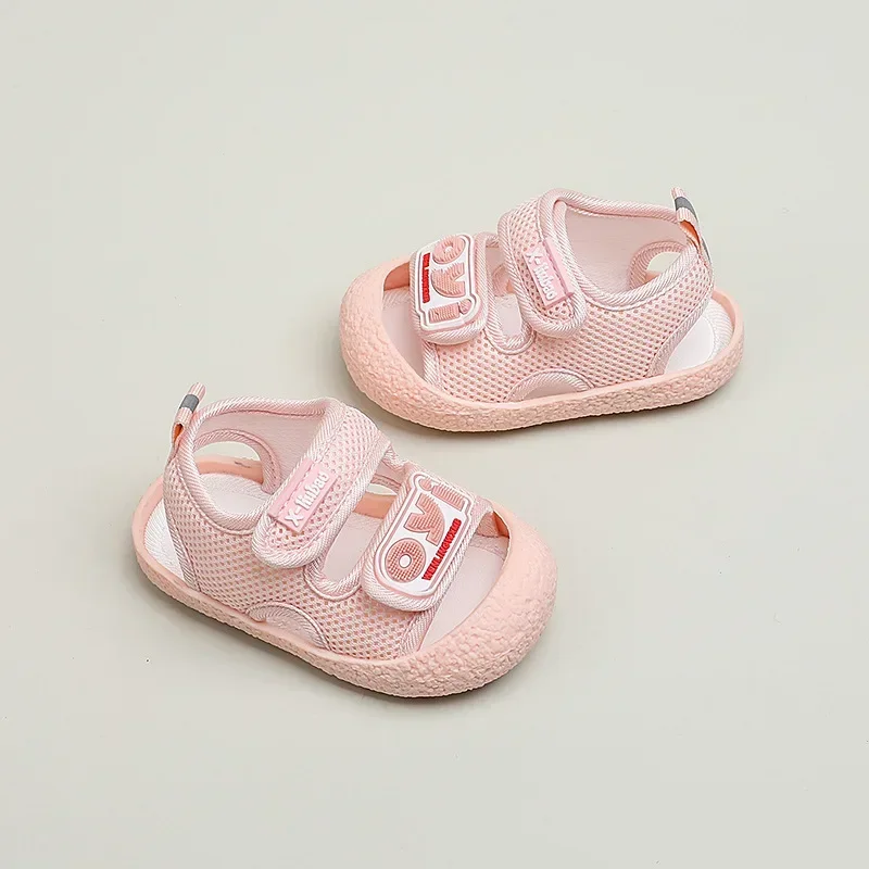 Sandalias de goma antideslizantes para niños, zapatos de suela suave para caminar, malla transpirable para niños y niñas, 1-2-3 - imagen 2