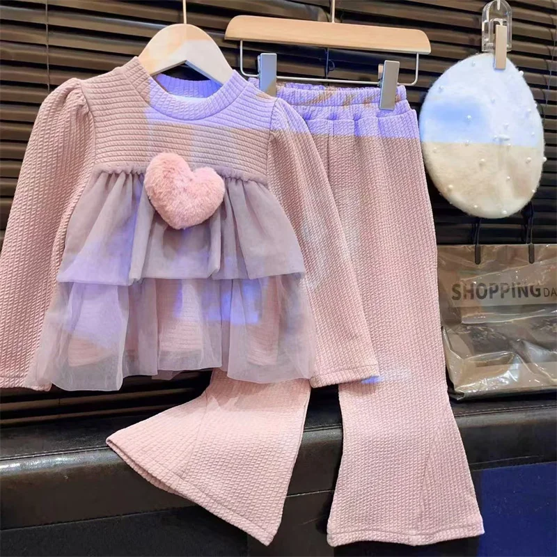 Conjunto bebé manga larga con pantalones acampanados para otoño - imagen 4