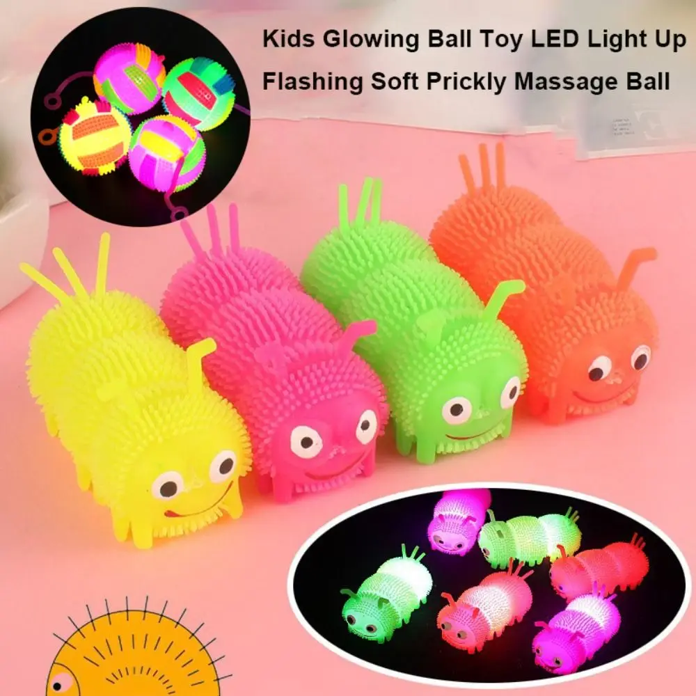 Bola antiestrés luminosa LED exprimible con masaje suave intermitente - imagen 4