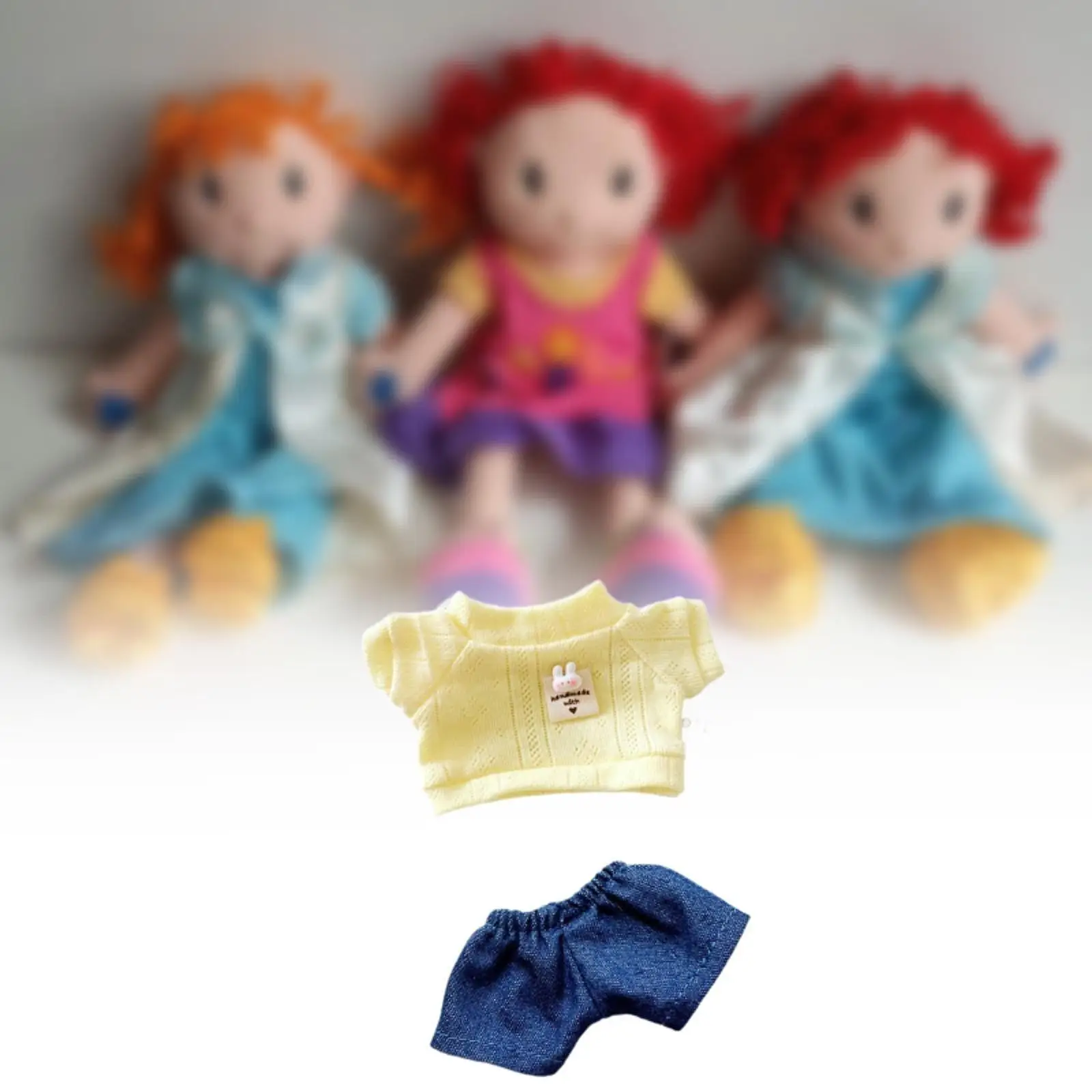Plush Figure T Shirt and Pants Make Your Own Dolls Educational Costumes, Dress up for Coordination 5.91inch Doll