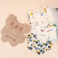 Baberos de algodón con gasa para bebé - absorbentes y suaves
