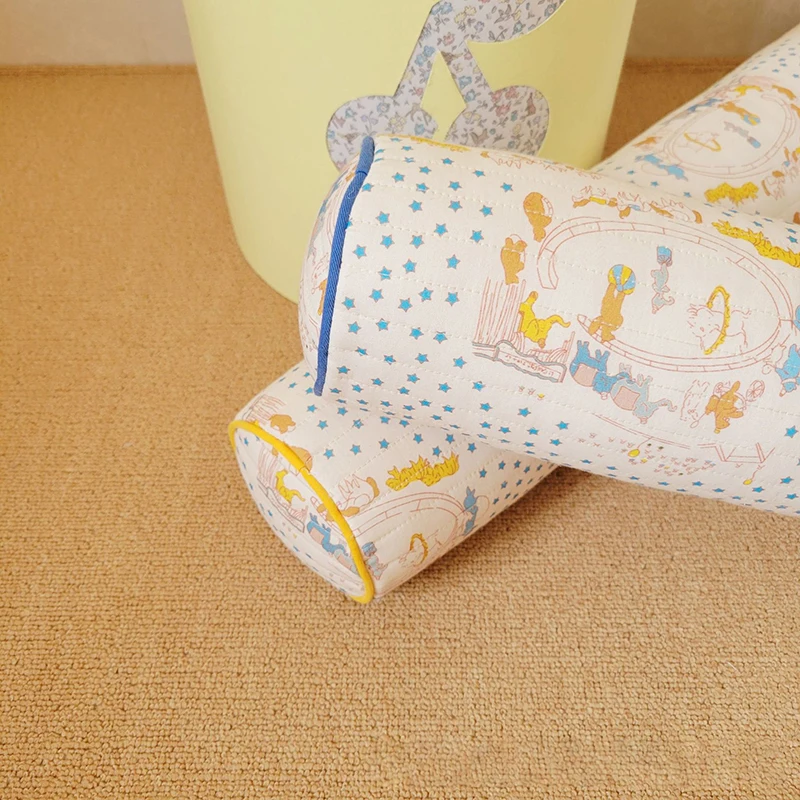 Nueva almohada infantil para bebé, diseño de circo de dibujos animados, patrón de columna de flores fragmentadas, almohada infantil suave y cómoda para dormir - imagen 5