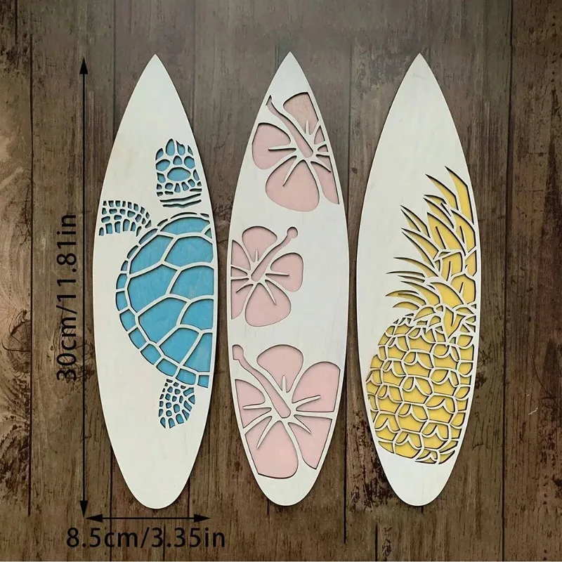 Tablero de madera tropical hawaiano para pared de habitación infantil - imagen 4