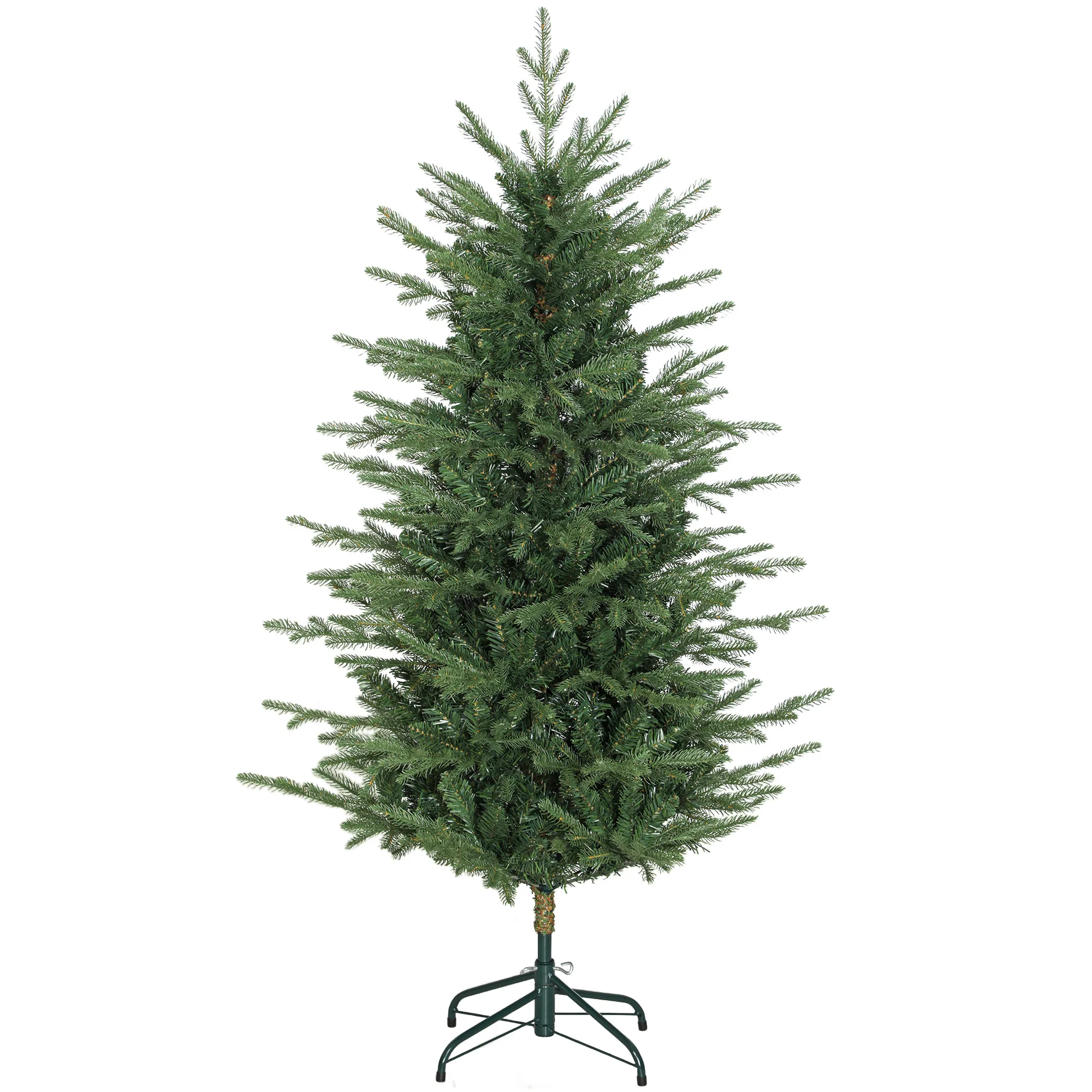 HOMCOM Árbol de Navidad Artificial, Árbol de Navidad con Ramas Densas, Soporte Metálico Plegable, Fácil Montaje, para Salón, Interior