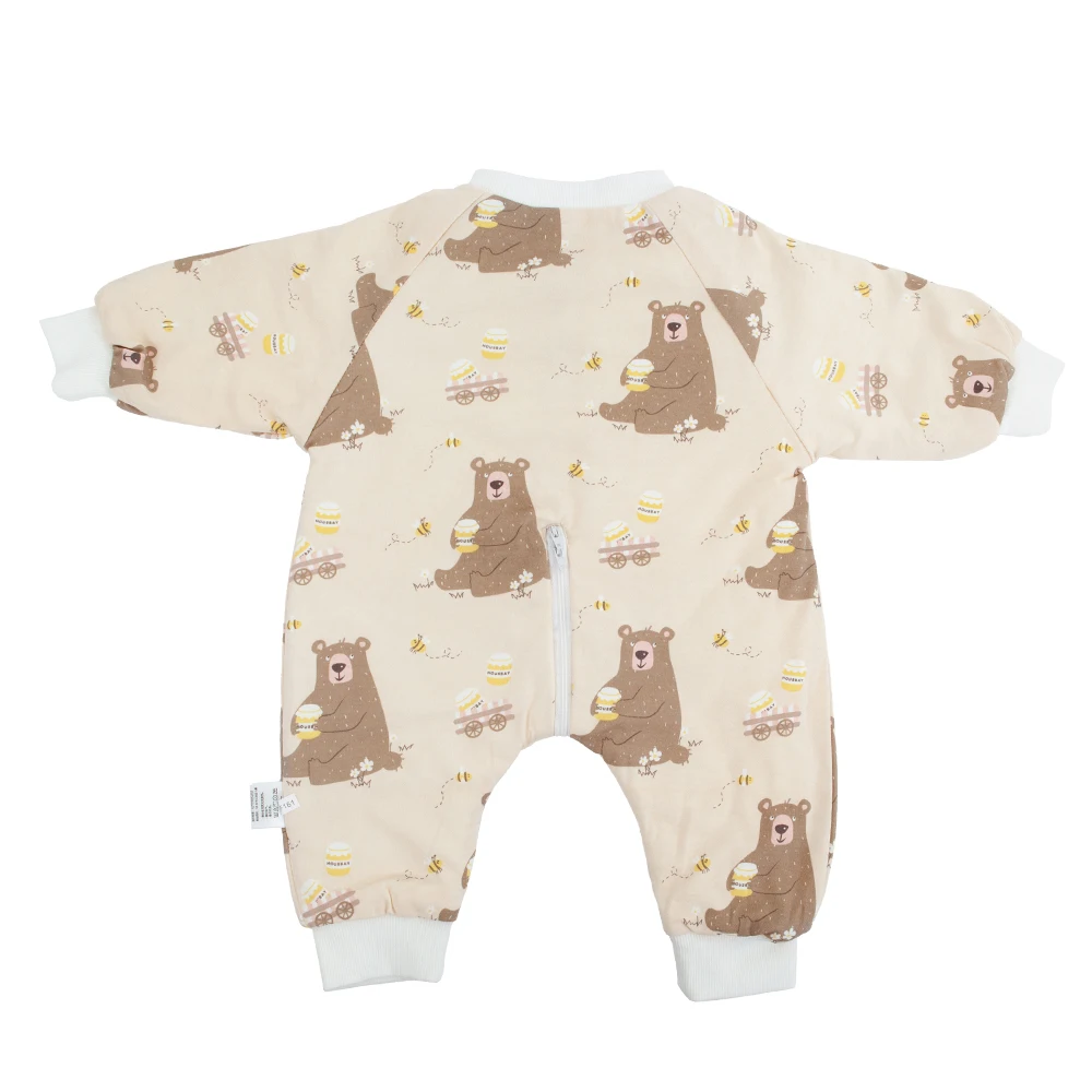 Saco de dormir para bebé en algodón suave con estampado oso y abeja - imagen 2