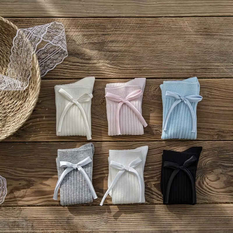 Calcetines a media pierna con lazos para niña – Estilo princesa japonés - imagen 5