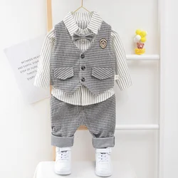 Conjunto chaleco, camisa y pantalón para niño – Temporada primavera