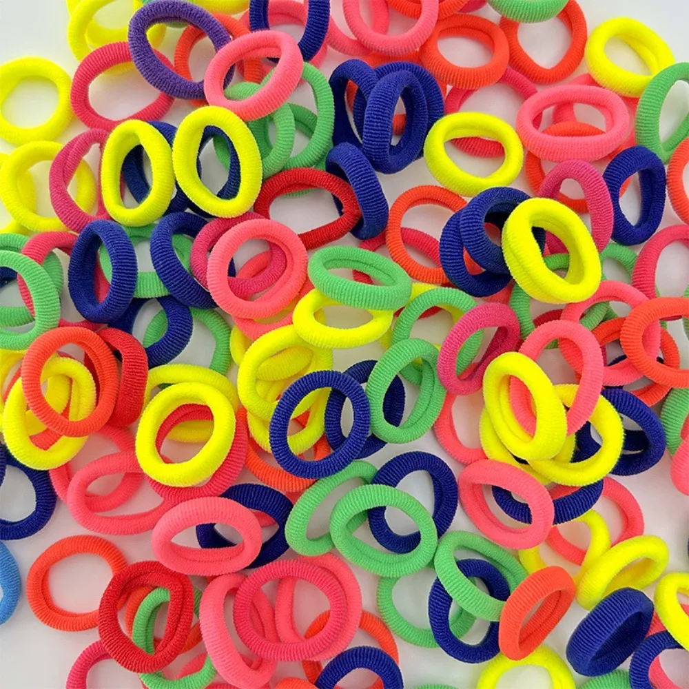 100 Uds. Bandas elásticas para el cabello de nailon coloridas para mujeres y niñas, coleteros para sujetar el cabello pequeños, bandas de goma, accesorios para el cabello, regalos - imagen 5