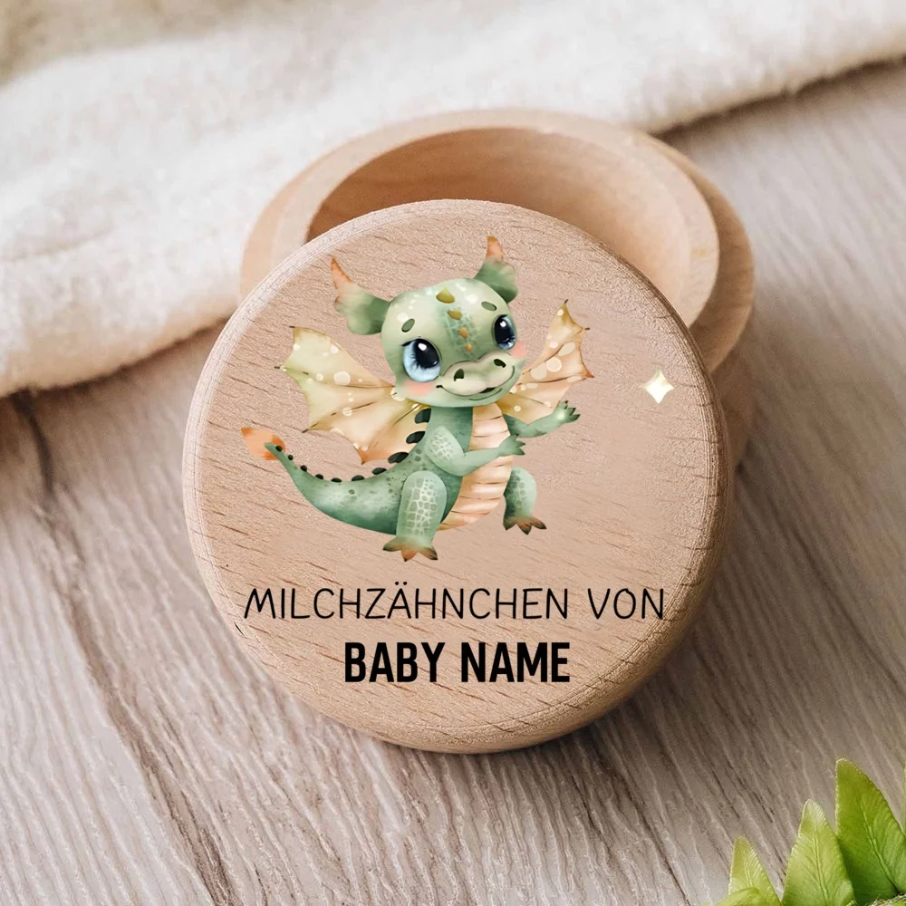 Caja de recuerdo de dientes de bebé personalizada, soporte de Hada de los dientes para niños, nuevo regalo para bebé, caja de dientes de leche de madera personalizada, regalos de cumpleaños - imagen 5