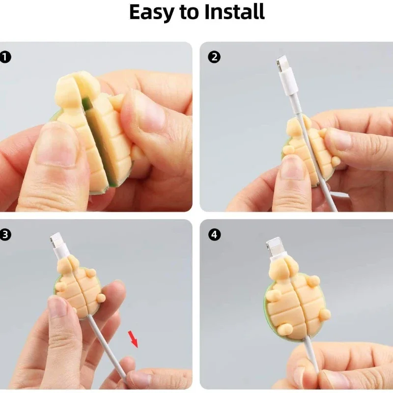 Protector de Cable USB para auriculares, cubierta protectora de Cable de datos, funda protectora de línea para Apple iphone 11 12 XR XS, 5 uds. - imagen 2