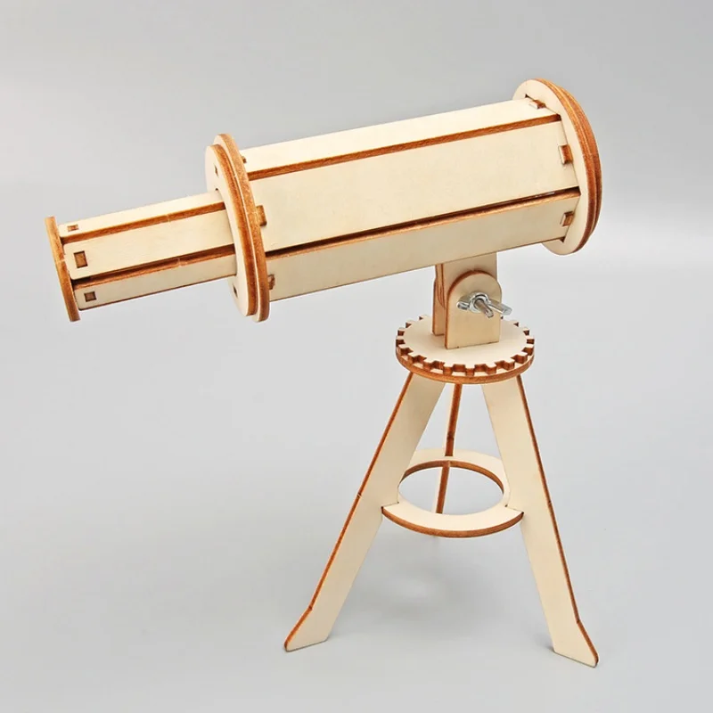 Tecnología DIY, pequeño fabricante, telescopio astronómico, modelo de juguete, juguete ensamblado a mano para niños, Material, experimento de ciencia física - imagen 4