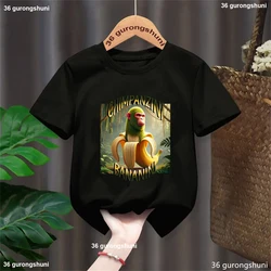 Camiseta infantil con estampado de mono Chimpanzini Bananini divertida