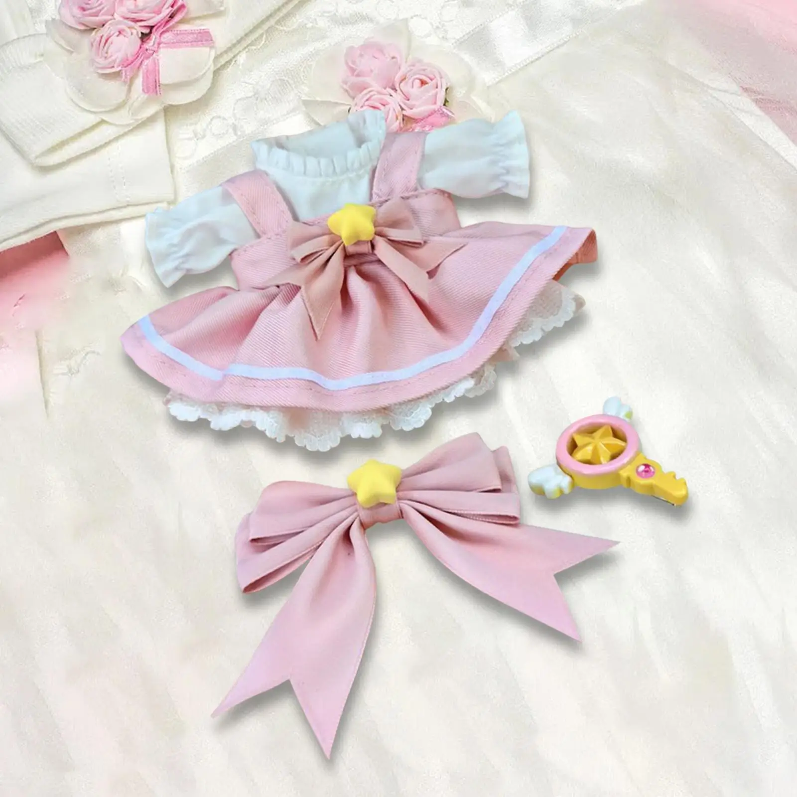 4 Pieces Fashion Dolls Dress Suit Costume Accessory for 17cm Dolls Girls Dolls Boys Dolls Children's Gifts Thanksgiving Gifts