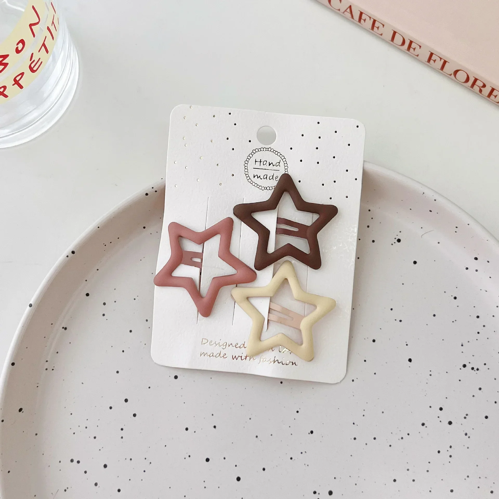 Clips BB morados estrella – Pinzas para el cabello niña - imagen 4