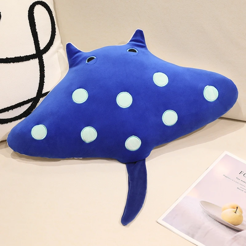 Peluche manta ray azul suave tierno para niños - imagen 2