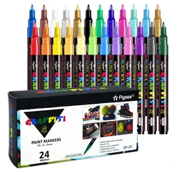 Marcadores graffiti acrílicos 0,7 mm - 12, 18 o 24 colores para niños
