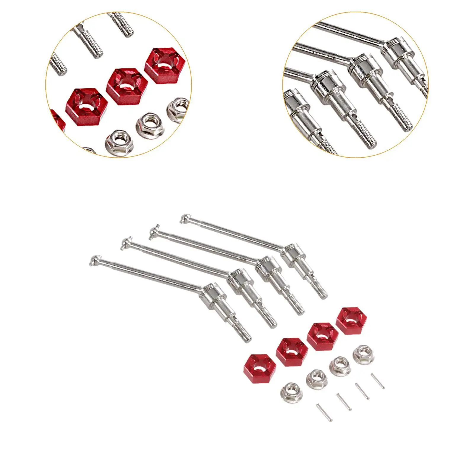 Juego de eje de transmisión RC CVD a escala 1/16 para componentes delanteros y traseros - imagen 5