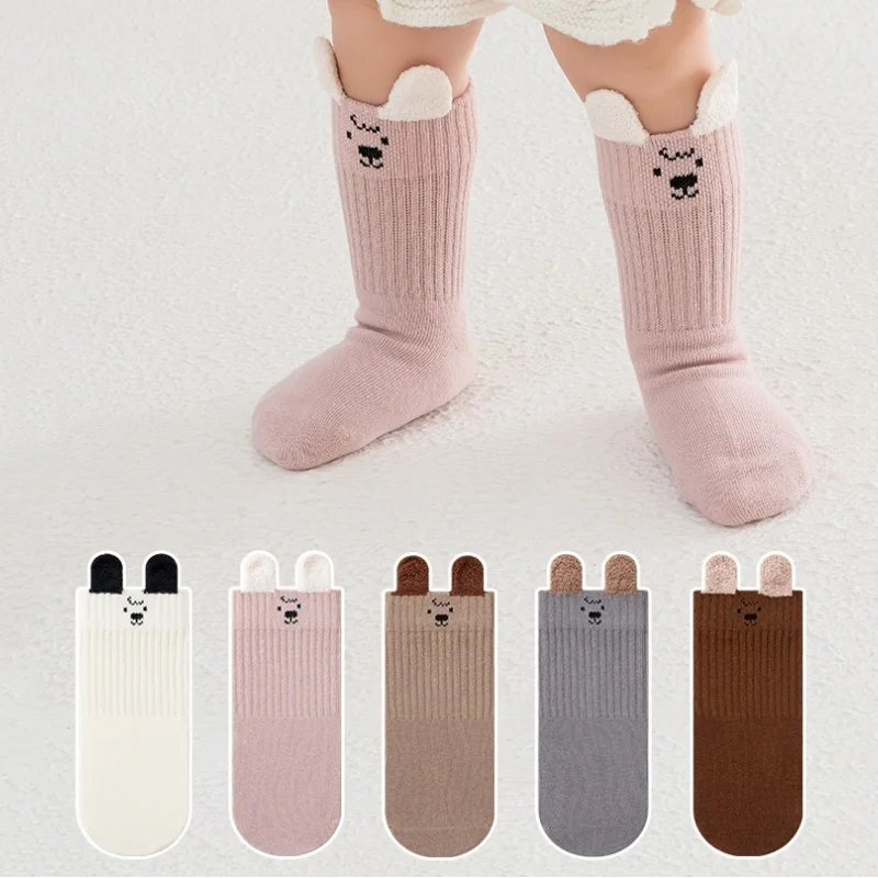Calcetines bonitos de algodón con dibujos animados para bebé, calcetines cómodos sin hueso para niños y niñas, calzado para niños de 0 a 8 años, ropa Acc