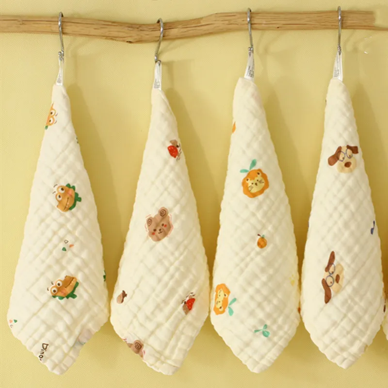 Baberos de muselina de algodón suave para bebé, bonito dibujo animado, gasa de 6 capas, paño para eructar para recién nacido, pañuelo cuadrado, babero para alimentar, 30x30cm, 1 ud. - imagen 5