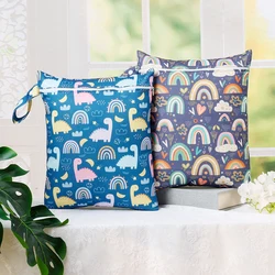 HappyFlute nuevos conjuntos de dos piezas con estampado de dibujos animados y plantas 26*36CM bolsillo de alto volumen diseño de cremallera impermeable bolsa de almacenamiento multiusos