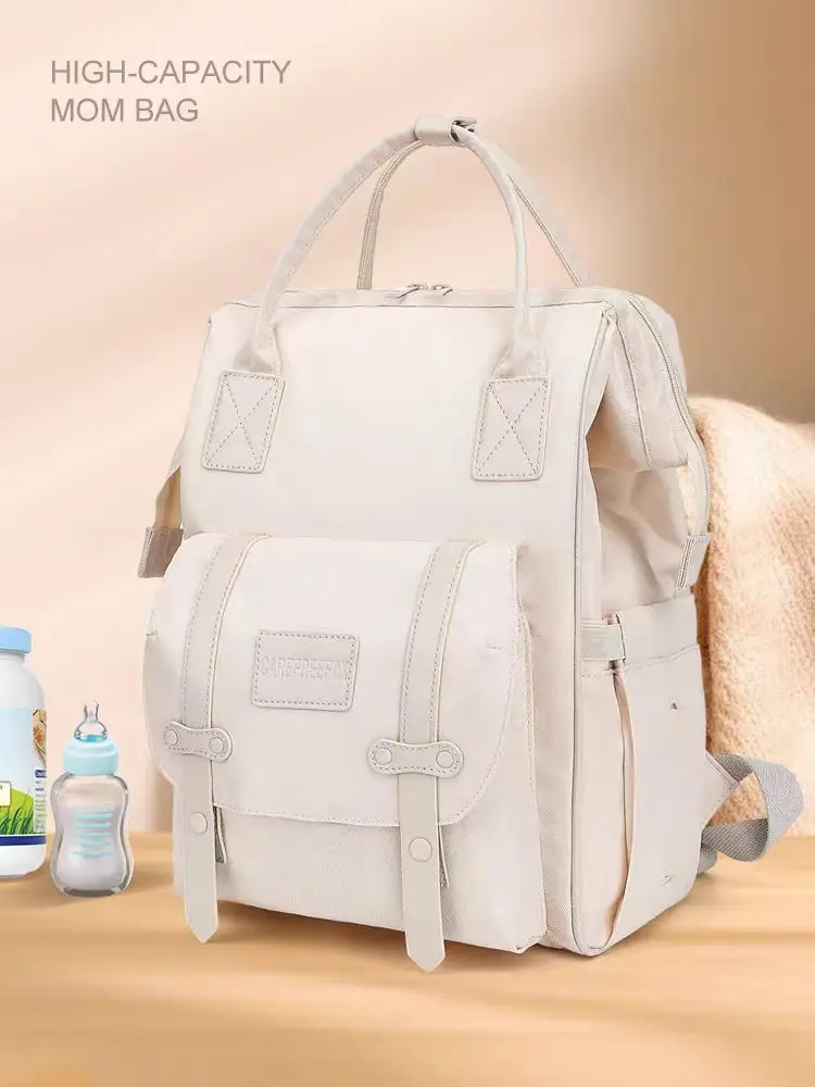 Bolso de mamá mochila bolso de mano de gran capacidad multifuncional impermeable bolso de madre y bebé personalizado USB mamá - imagen 4