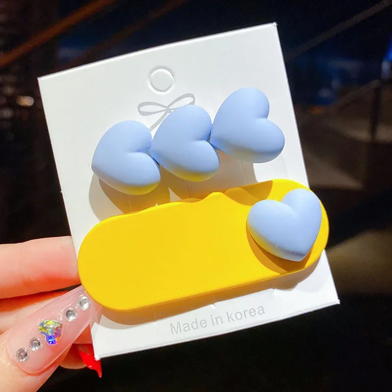 Pinzas para pelo niñas estilo macarrón colorido corazón princesa