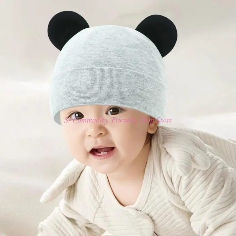 85ae 3pcs Crochet Cabellado Sombrero cálido para recién nacidos lindos Patrón orejas - imagen 5