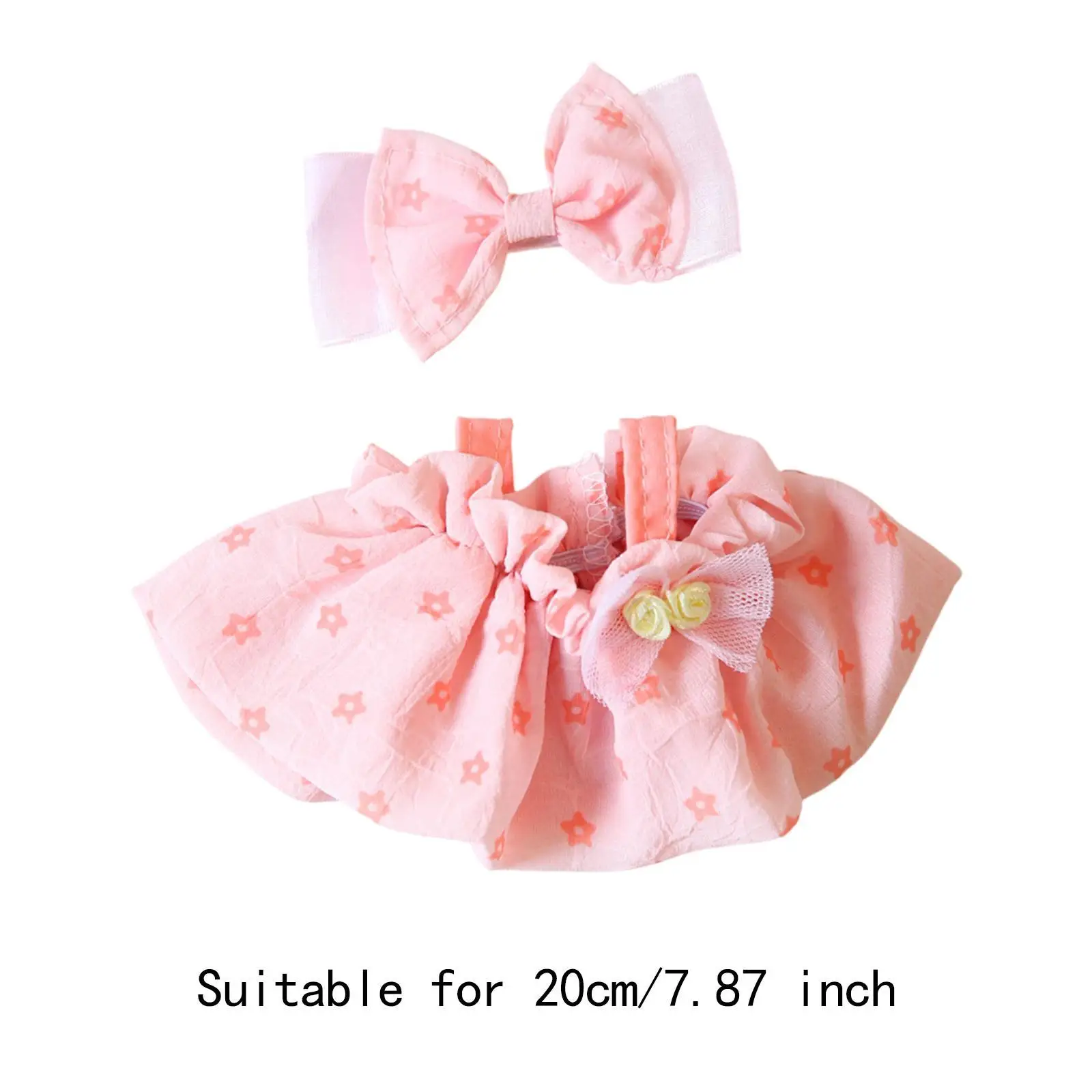 Cute Plush Doll Outfit Plush Toy Stylish with Mini Headdress Girl Doll Clothes