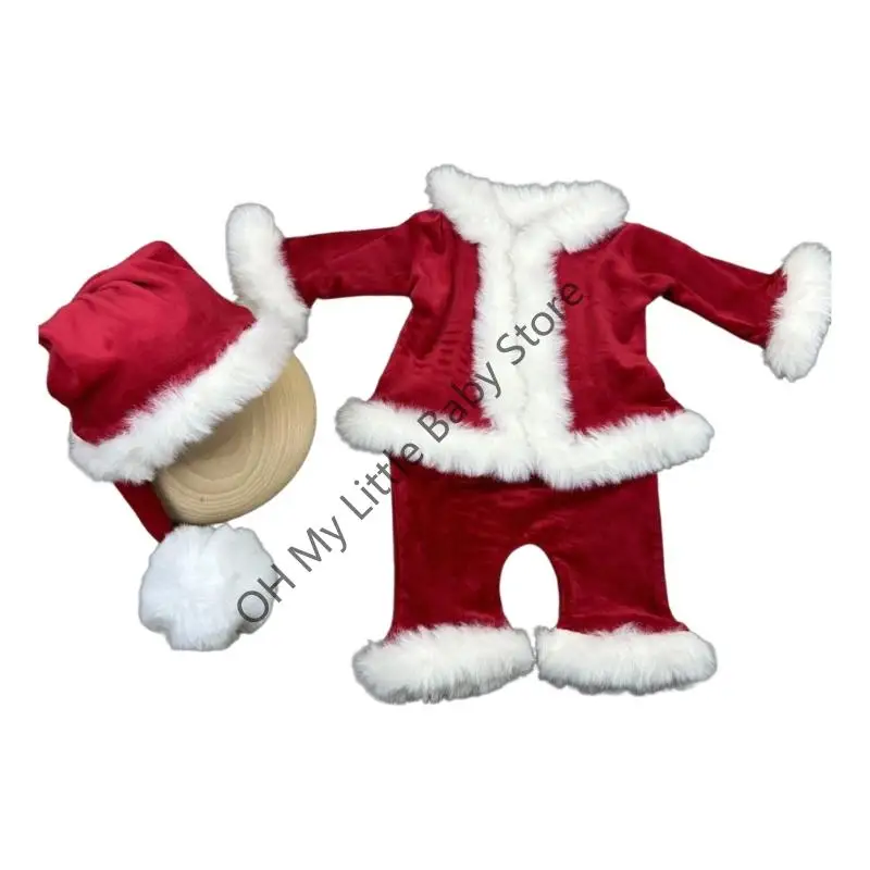 M76C Traje para fotografía vacaciones para recién nacidos, tema festivo, tela suave, diseño fácil vestir - imagen 5