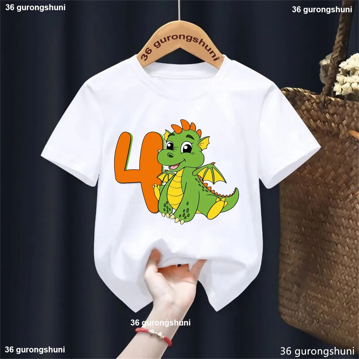 Camiseta de bebé con dinosaurios animados unisex – Estampado - imagen 4