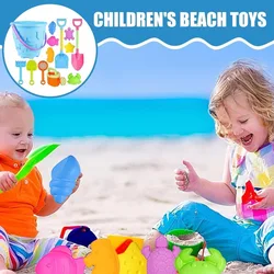 Juego de playa infantil con castillo, palas y moldes – Set viaje