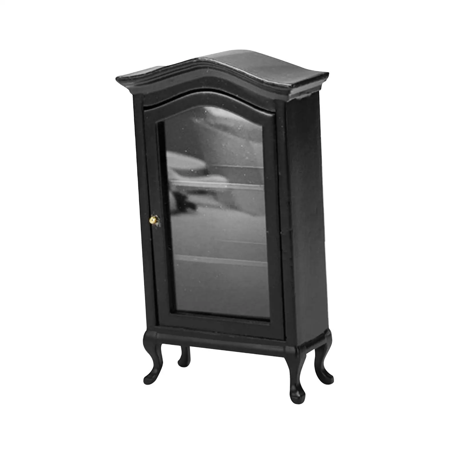 1/12 Wooden Cabinet Miniature Dollhouse Display Cabinet Dollhouse Wooden Bookshelf for Miniature Furniture Accessories