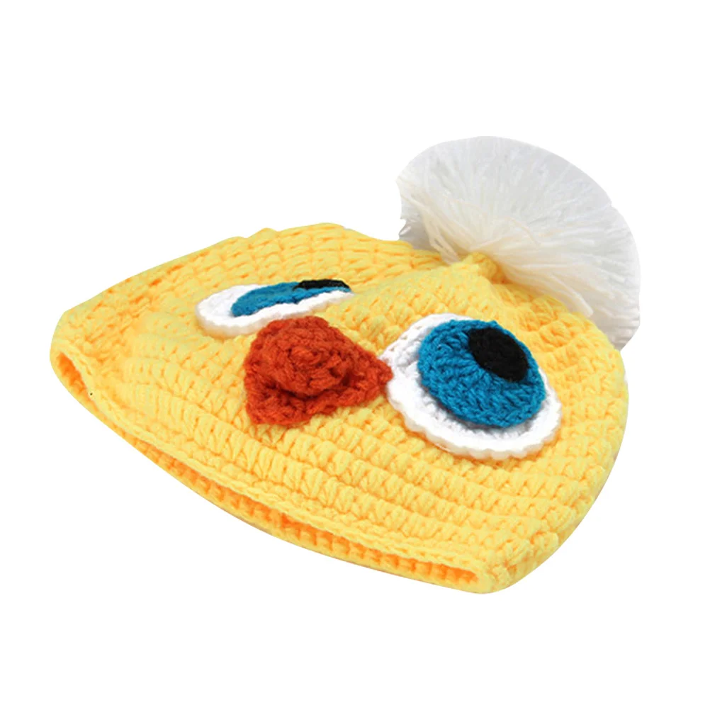 Gorro de pato amarillo para bebé, conjunto de traje para sesión de fotos de punto de ganchillo, disfraz de fotografía para recién nacido, accesorios para fiesta navideña - imagen 4