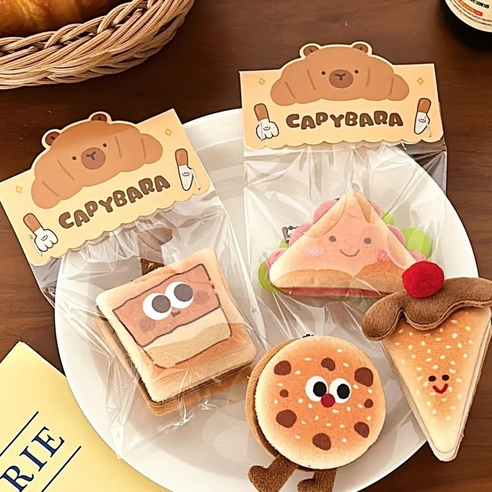 Nuevo muñeco de comida divertido de peluche colgante Kawaii dibujos animados pan encanto muñeca llavero lindo postre mochila decoración regalo - imagen 4