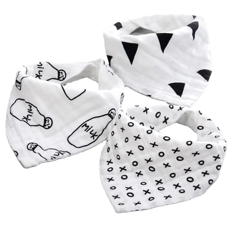 Baberos absorbentes de algodón para bebés recién nacidos - imagen 5