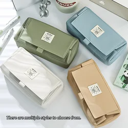 Bolsa de lápices kawaii para colegio – Estuche cuadrado de gran capacidad