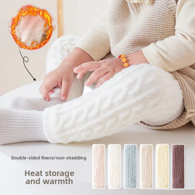Baby Knee Warmers: Thickened over-knee leg sleeves—cozy,fall-proof winter gear for newborns &toddlers,keeping little legs toasty - imagen 2