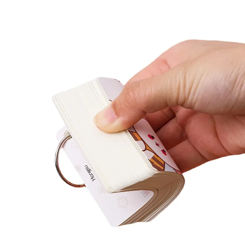 80 hojas de anillo de carpeta, tarjeta Flash volteadora, tarjetas de estudio combinables DIY, Mini Bloc de notas forrado, marcapáginas DIY, tarjetas de índice en blanco - imagen 5