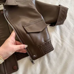 MILANCEL Chaqueta de otoño para niños – Solapa sólida estilo coreano