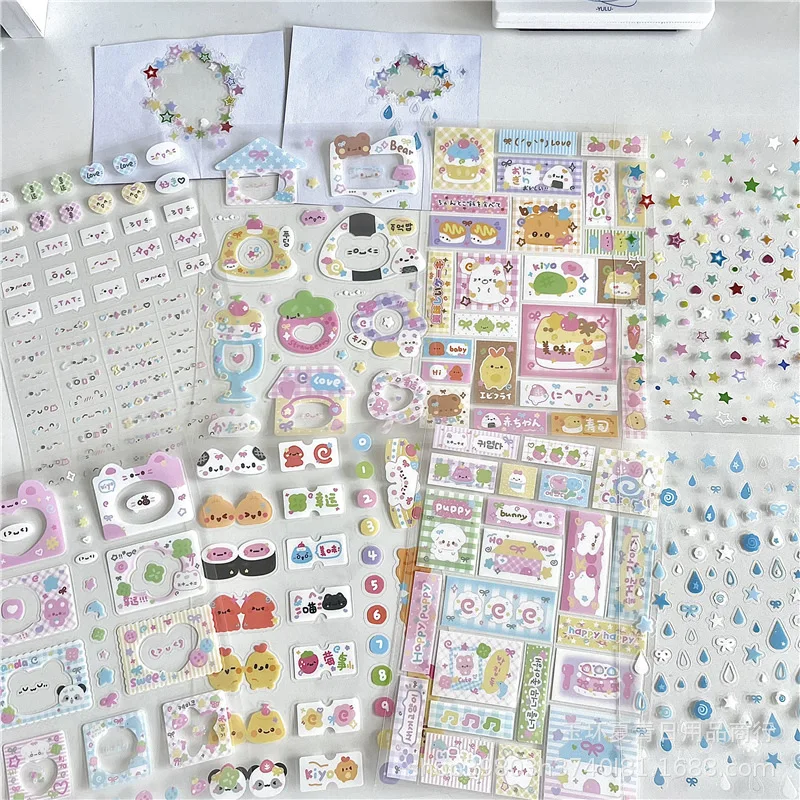 8 unids/lote Ins Kawaii pegatinas decorativas para álbum de recortes lindo diario pegatina papelería - imagen 2