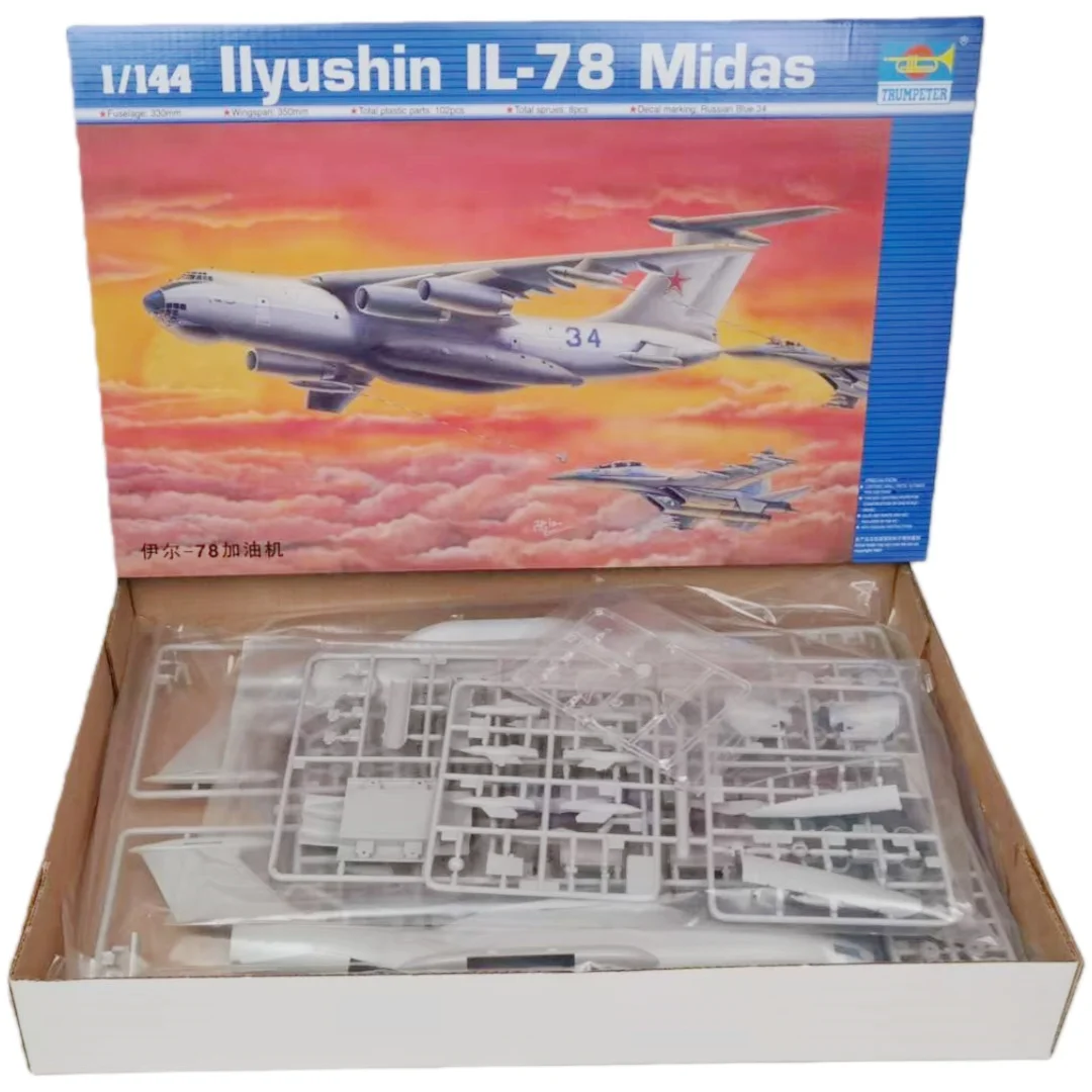 TRUMPETER 1/144 IIyushin IL-78 Modelo de rompecabezas de ensamblaje de avión de repostaje aéreo - imagen 3