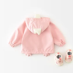 Abrigo de primavera con capucha para niña – MilANCEL diseño pájaro
