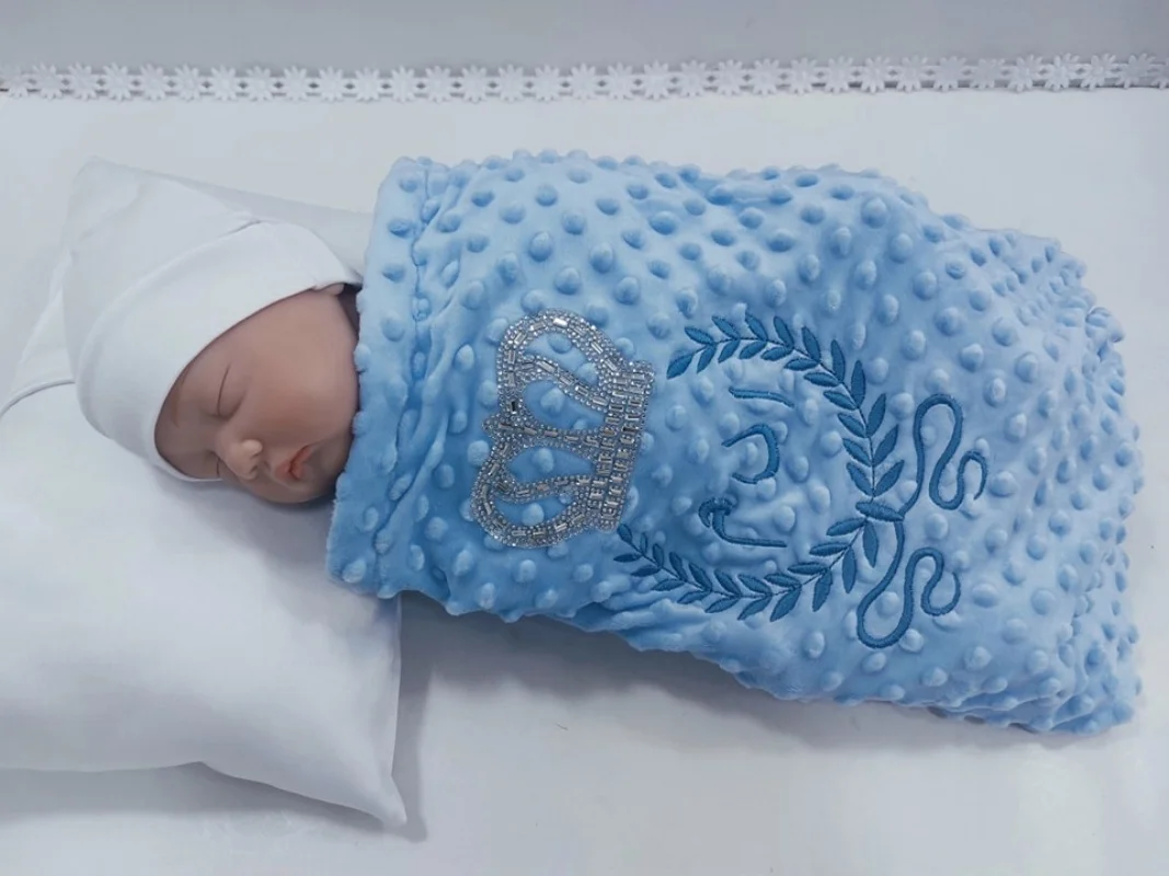Personalizado tu nombre, manta infantil personalizada, bordado a la moda, nombre del bebé, manta para bebé, regalo de ducha de princesa - imagen 3