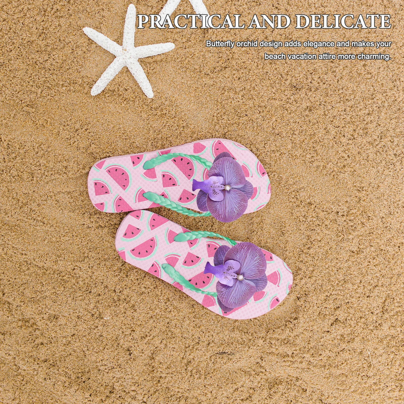 4 pares de Clips para zapatos con flores de orquídeas, elegantes decoraciones florales desmontables para tacones, sandalias, accesorios de boda, playa y verano