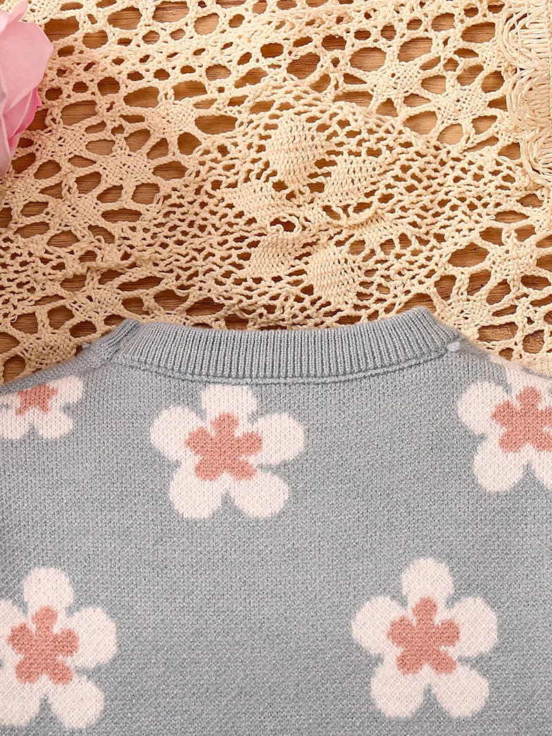 MILANCEL, nuevo conjunto de ropa infantil de verano 0-3T, Camiseta de punto con flores bonitas para niños pequeños + Bloomer, traje dulce para bebé, 2 uds., regalo para niñas - imagen 3