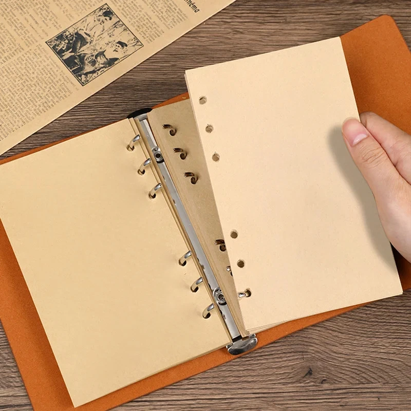 Diario nostálgico, cubierta de cuero, cuaderno de viaje, correa Retro, cuaderno de hojas sueltas de Triple pliegue, diario de estudiante, cuaderno de viaje - imagen 3