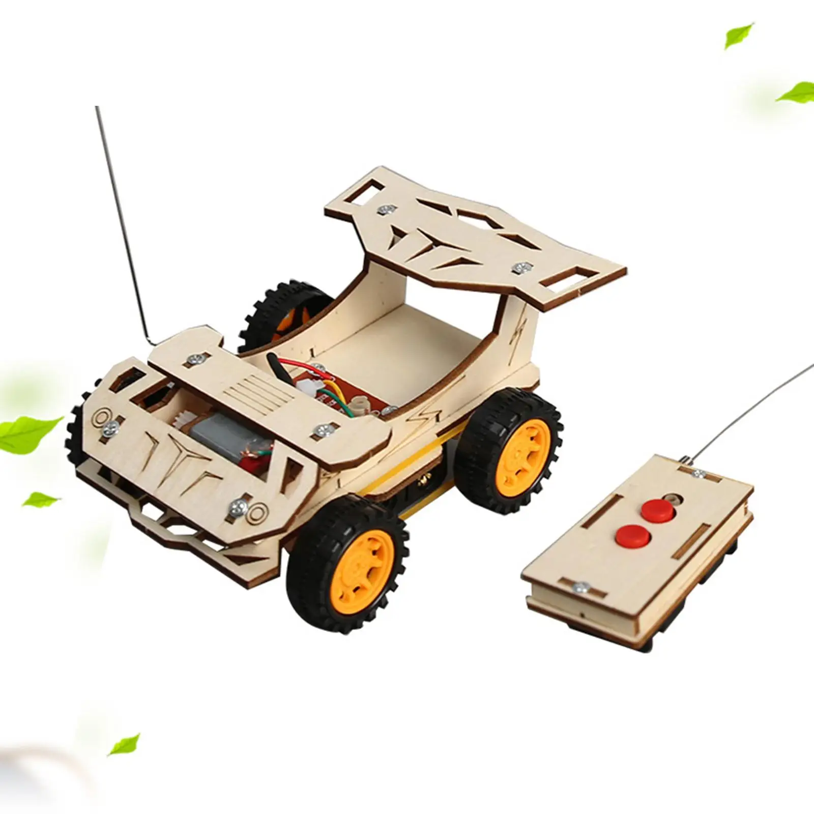 RC Car Toy Wooden Science Kits Handmade Experiment Project for Kids Children