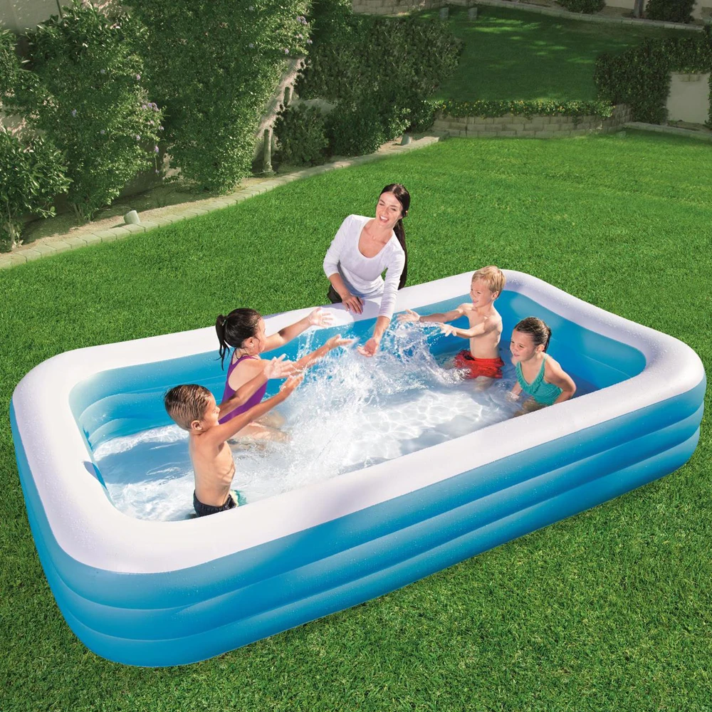 Piscina inflable grande para adultos, bañera Rectangular familiar de 2- 3M, juegos acuáticos para interiores y exteriores para niños - imagen 2