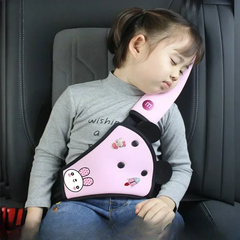 Fundas para cinturón de seguridad de coche para niños, almohadillas protectoras para cinturón de seguridad limitador de cuello, cómodos y suaves, accesorios interiores para coche, 2 uds. - imagen 5